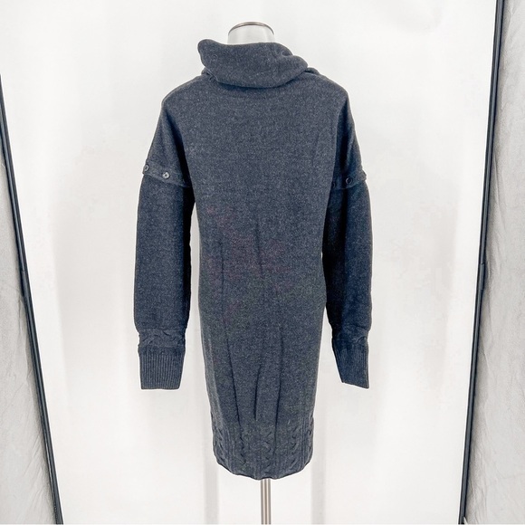 Lacoste Merino Extra Fine Wool Gray Sweater Dress - Picture 2 of 6